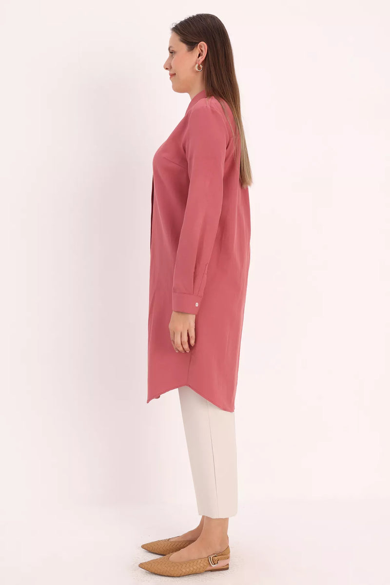 All Middle Long Tunic Rose