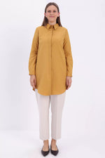 All Cotton Basic Tunic Dark Yellow