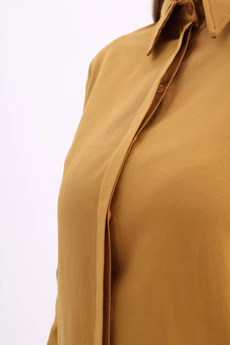 All Cotton Basic Tunic Dark Yellow