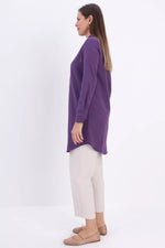 All Cotton Basic Tunic Purple