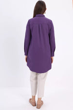 All Cotton Basic Tunic Purple