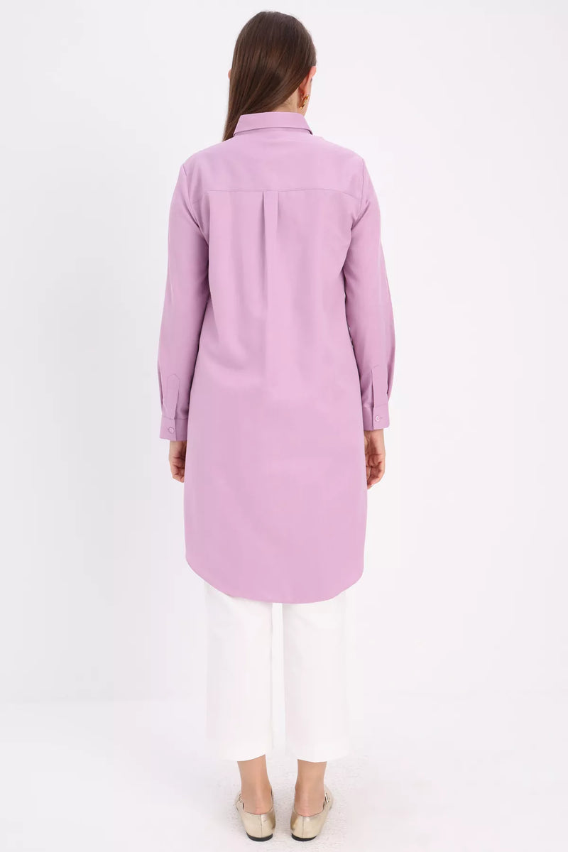 All Middle Long Tunic Lilac