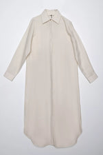 All Long Relaxed Cotton Tunic Stone