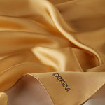 Ipekevi 01116 Gold Plain Silk Twill Scarf