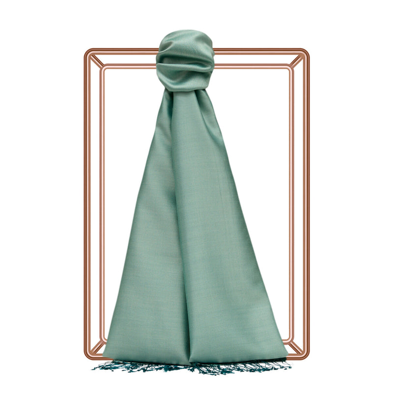 Ipekevi 927 Green Reversible Silk Shawl