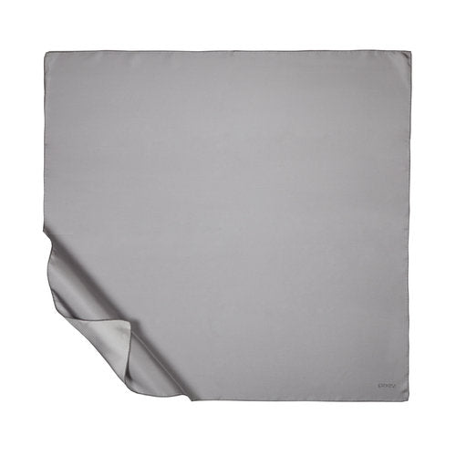 Ipekevi 01116 Gray Plain Silk Twill Scarf