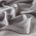 Ipekevi 01116 Gray Plain Silk Twill Scarf