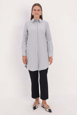 All Cotton Basic Tunic Gray