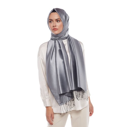 Ipekevi 927 Silver Reversible Silk Shawl