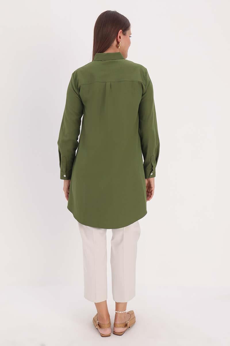 All Cotton Basic Tunic Khaki