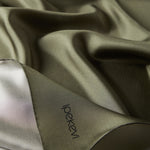 Ipekevi 01116 Khaki Green Plain Silk Twill Scarf