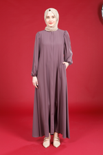 BYZ Hare Abaya Dried Rose