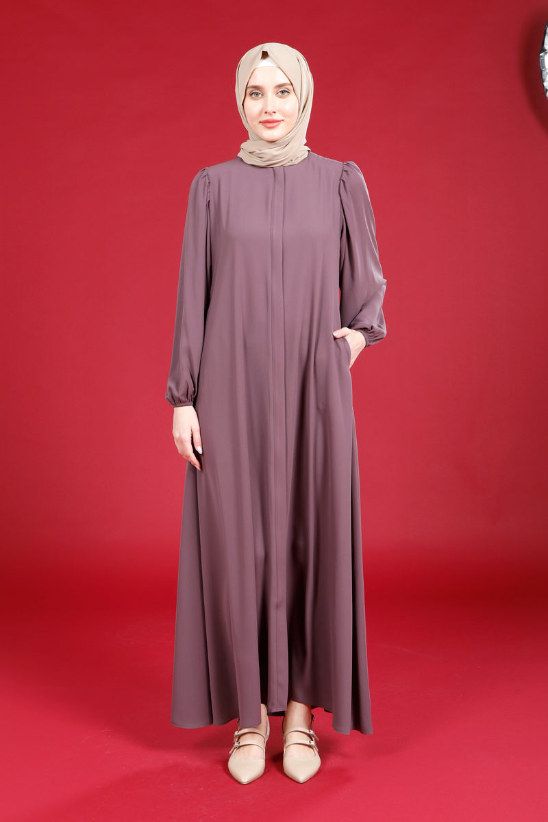 BYZ Hare Abaya Dried Rose