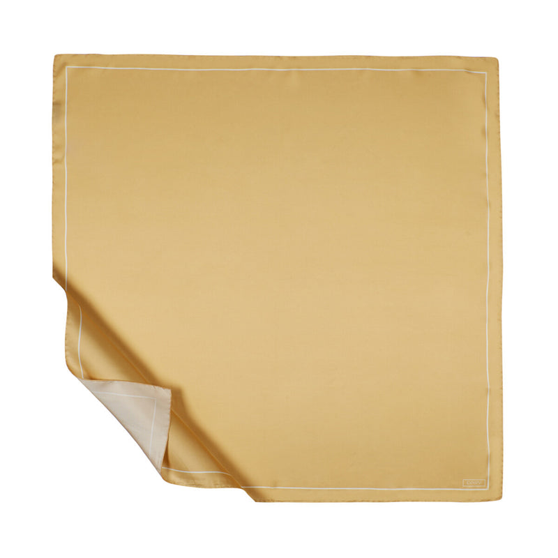 İpekevi 01115 Harvest Yellow Frame Silk Twill Scarf