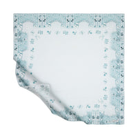 Ipekevi 01314 Ice Blue Mansion of Seniha Sultan Twill Silk Scarf