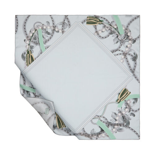 Ipekevi 01319 Ice White Jevelry Box Twill Silk Scarf