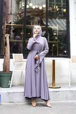 P&F Diana Chiffon Dress Gray&Black