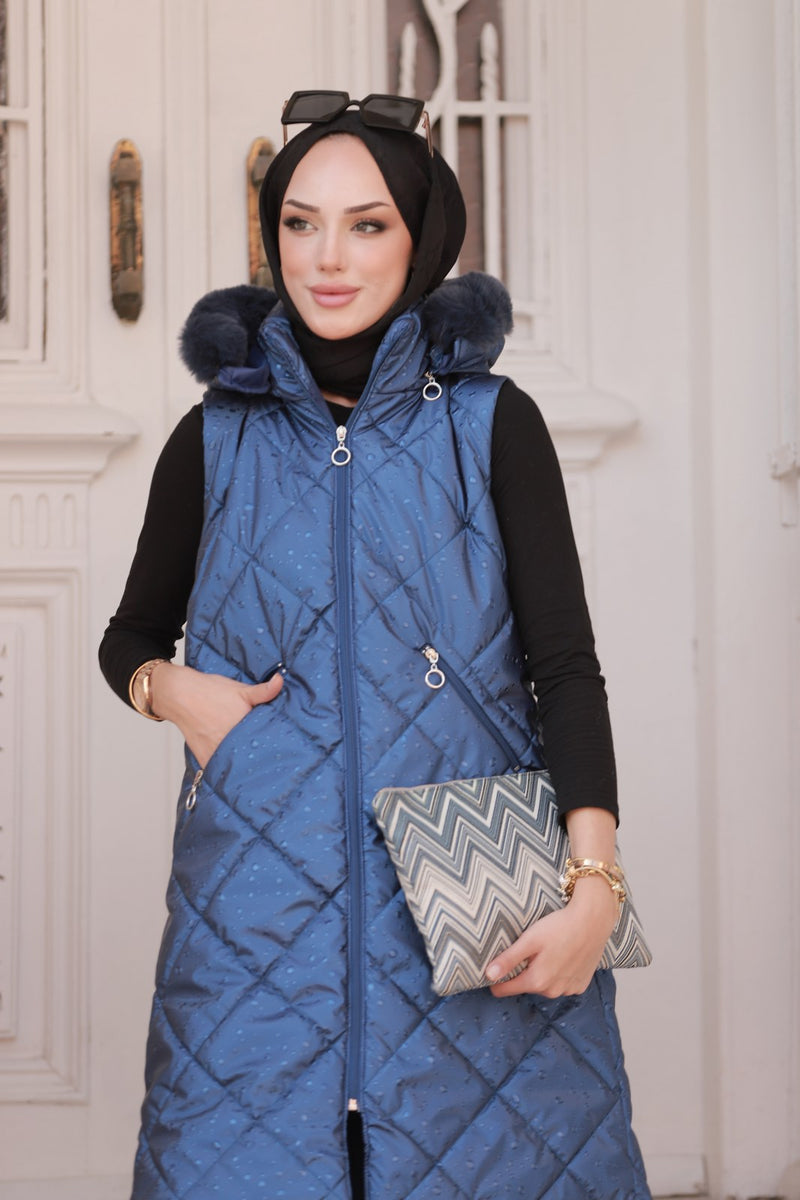 A&M Damla Vest Navy Blue