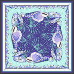 EG Shearly Silk Scarf Blue