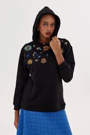 K&B Embroidery Hoodie Black