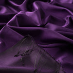 Ipekevi 927 Elegant Purple Reversible Silk Shawl