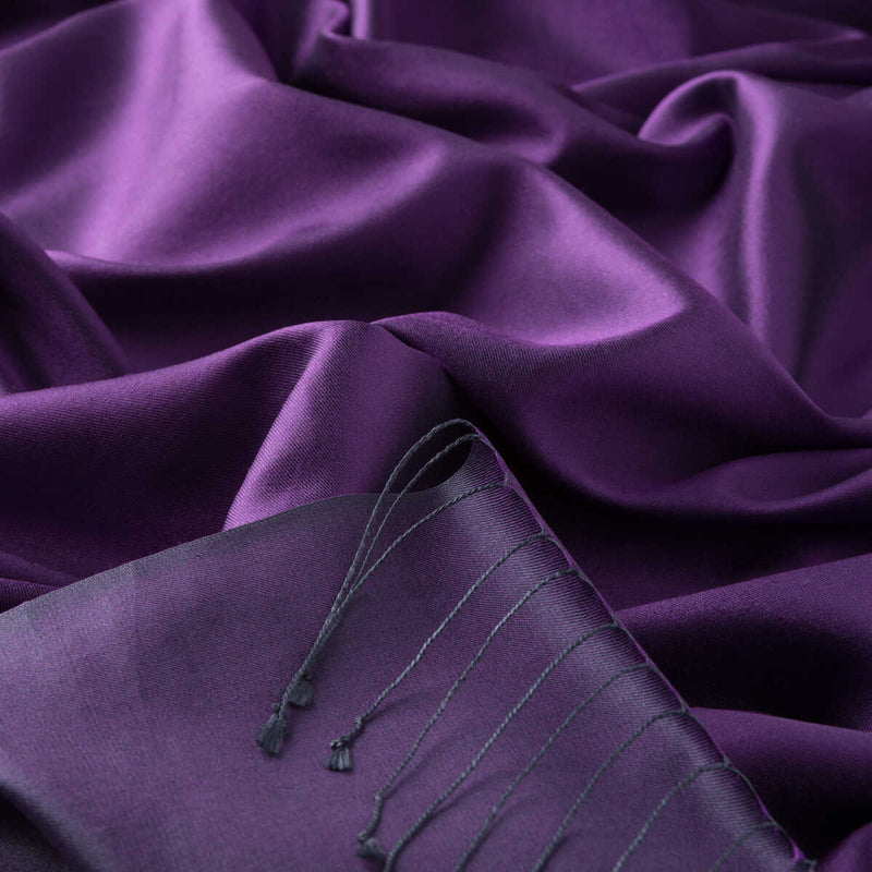 Ipekevi 927 Violet Reversible Silk Shawl