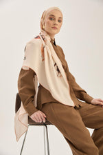 MAISA Iris Floss Viscose Shawl Brown