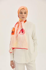 MAISA Iris Floss Viscose Shawl Red