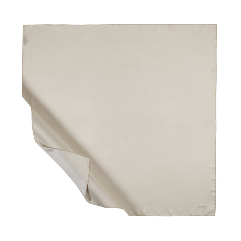 Ipekevi 01116 Ivory Plain Silk Twill Scarf