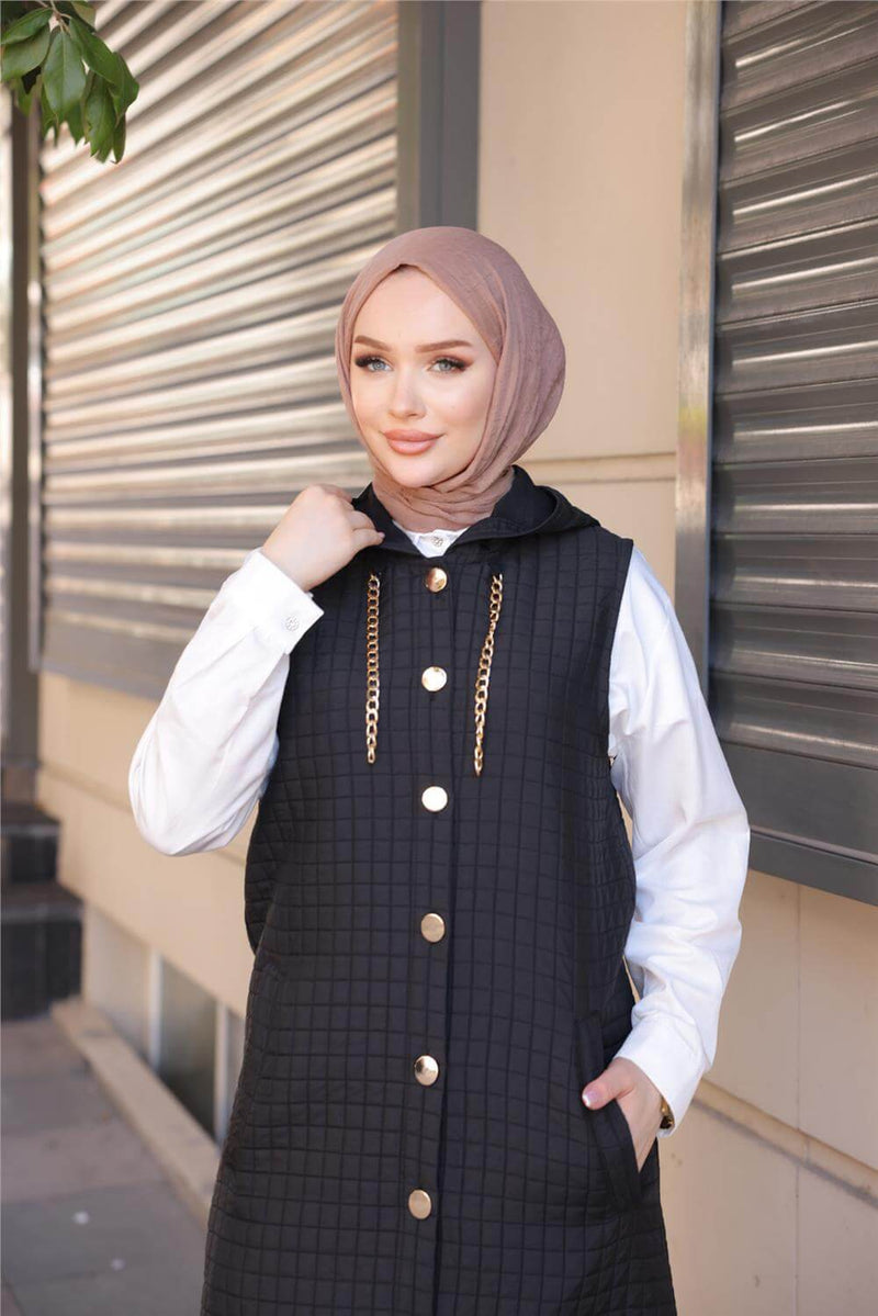 Bwst Quilted Vest Black