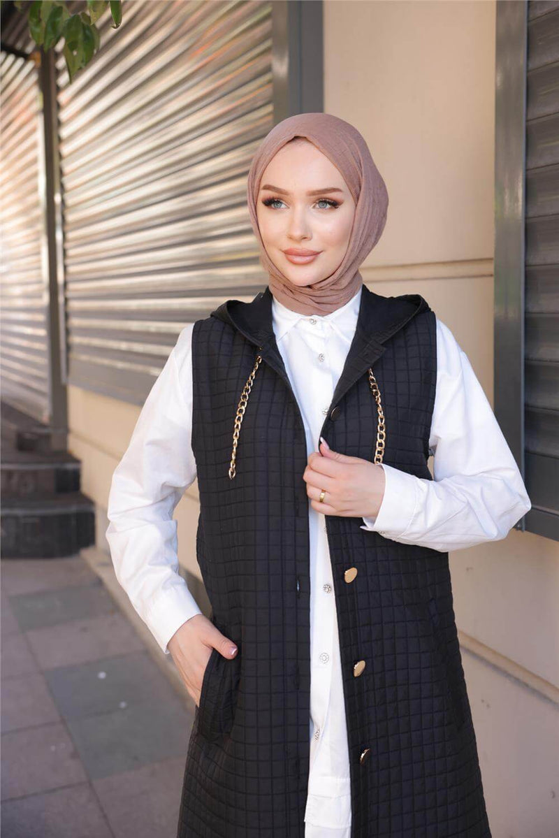 Bwst Quilted Vest Black