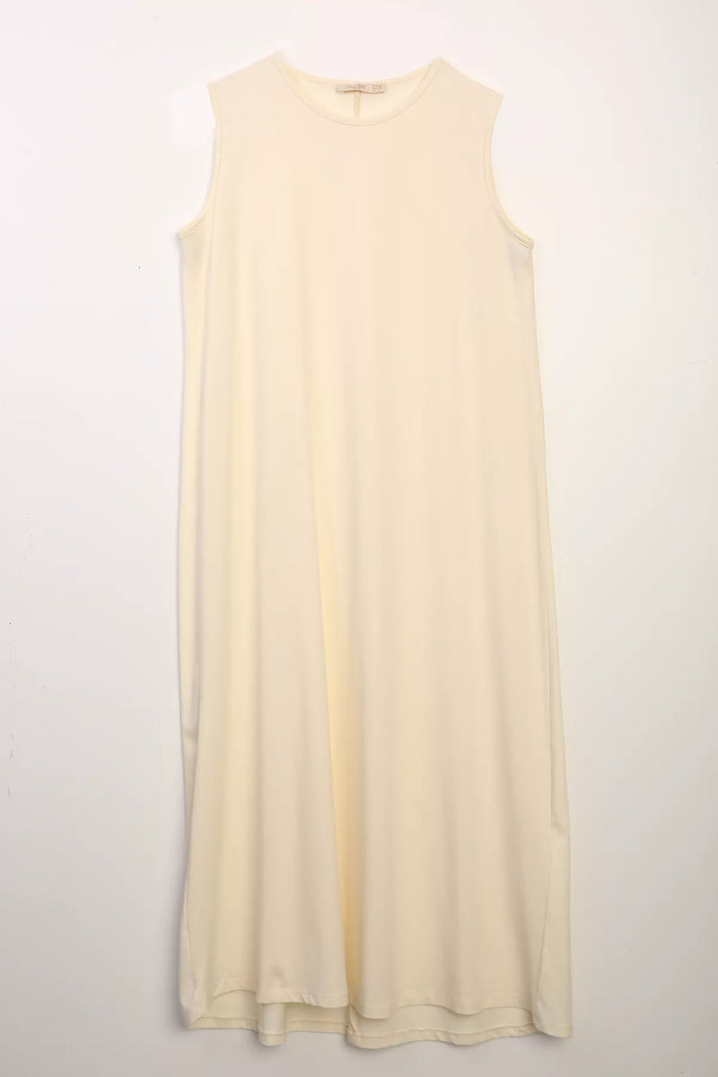 All 60019-0 Inner Sleeveless Dress Ecru