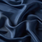 Ipekevi 01116 Dark Blue Plain Silk Twill Scarf