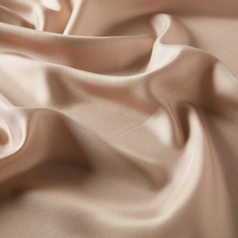 Ipekevi 01116 Dark Nude Plain Silk Twill Scarf