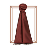 Ipekevi 927 Dark Brick Reversible Silk Shawl