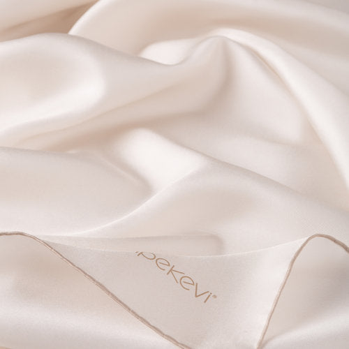 Ipekevi 01116 Cream Plain Silk Twill Scarf