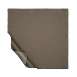 Ipekevi 01116 Sand Coffee Plain Silk Twill Scarf