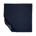 Ipekevi 01116 Navy Blue Plain Silk Twill Scarf