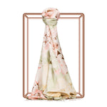 Ipekevi 05722 Light Green Melancholy Print Silk Shawl