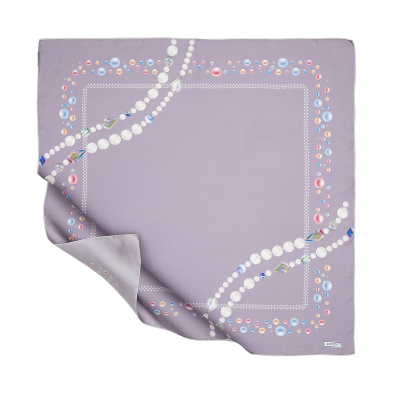 Ipekevi 01323 Lilac Pearl Paradise Twill Silk Scarf