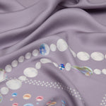 Ipekevi 01323 Lilac Pearl Paradise Twill Silk Scarf