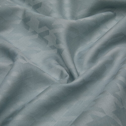 Ipekevi 06606 Magnetic Blue Houndstooth Cotton Silk Shawl