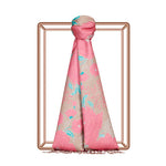 Ipekevi Mink Rosa Patterned Twill Silk Shawl