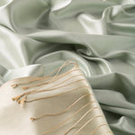 Ipekevi 927 Mint Green Reversible Silk Shawl