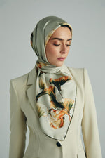 MAISA Misk Silk Scarf Sprout Green