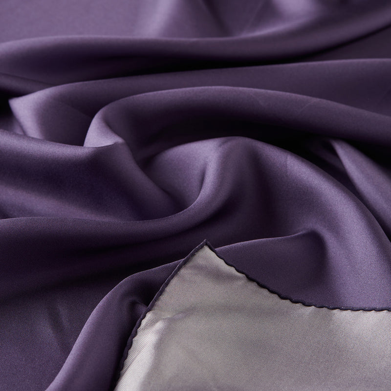 Ipekevi 01116 Violet Plain Silk Twill Scarf