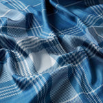 Ipekevi 01152 Navy London Plaid Silk Twill Scarf