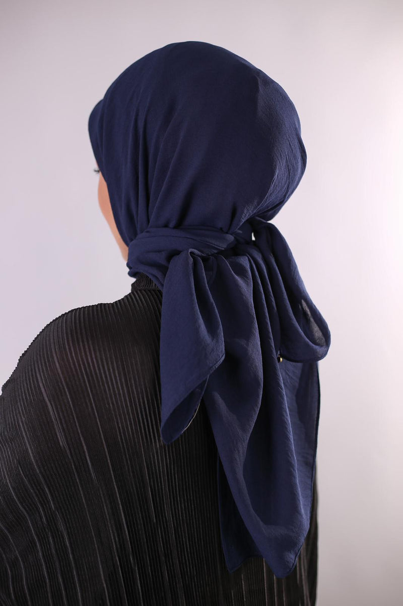 P&F Square Scarf Navy Blue