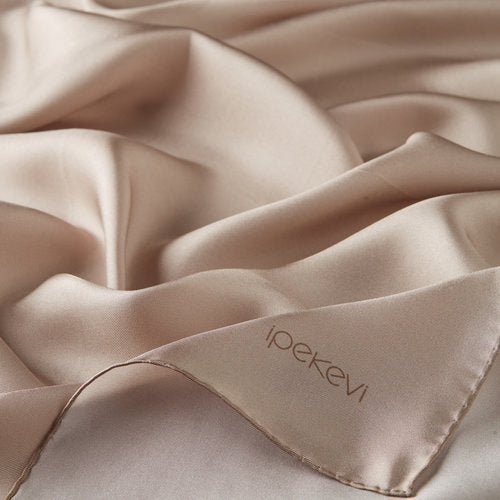 Ipekevi 01116 Nude Plain Silk Twill Scarf