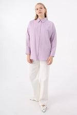 AllDay 51029 Button Down Tunic Lilac